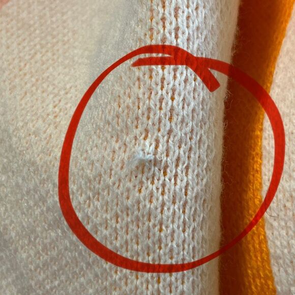 Baublebar “L” Mirror Image Letter Throw Blanket Pink & Orange - Picture 4 of 7